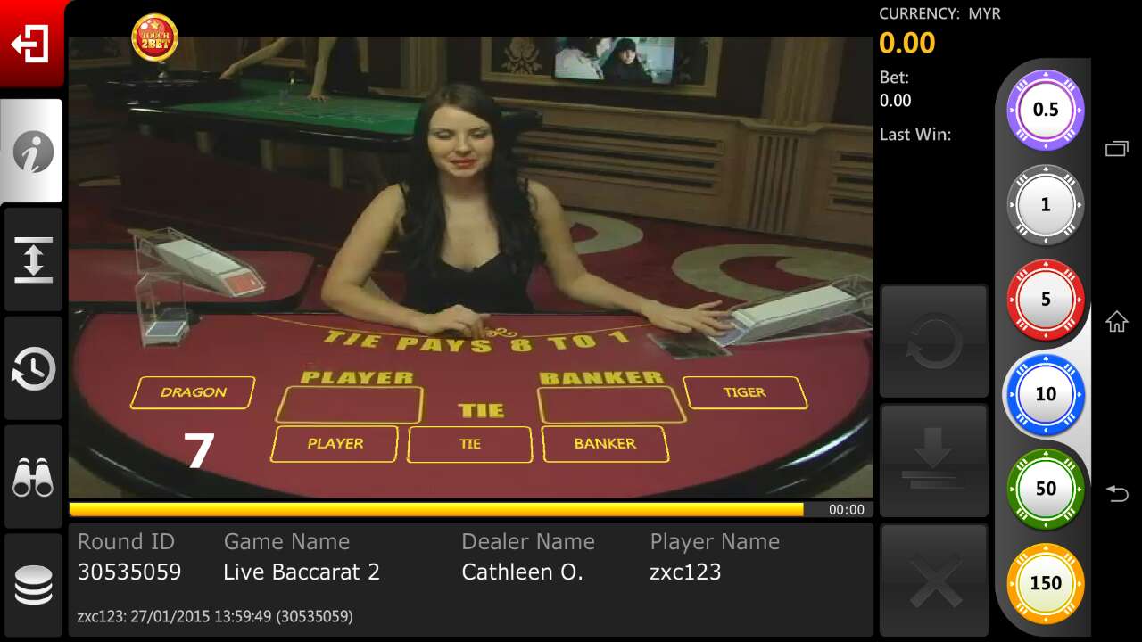Touch2Bet Live Baccarat