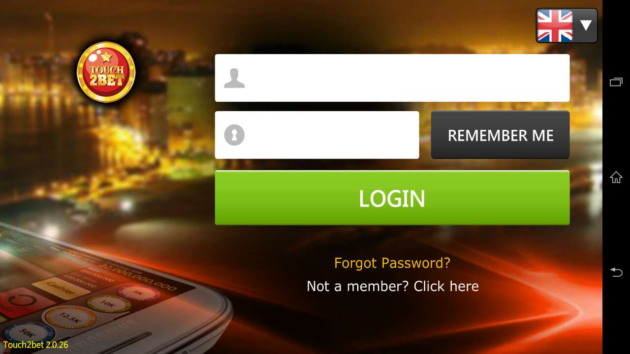 Touch2Bet Login